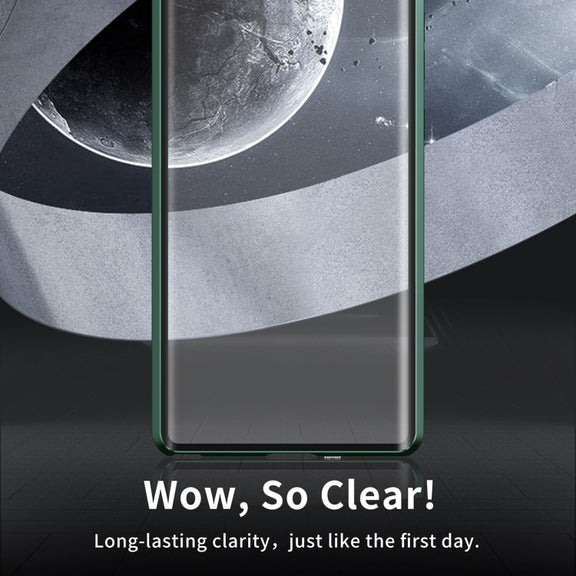 For Samsung Galaxy S22 Ultra 5G MagSafe Magnetic HD Frosted Tempered Glass Holder Phone Case(Green)