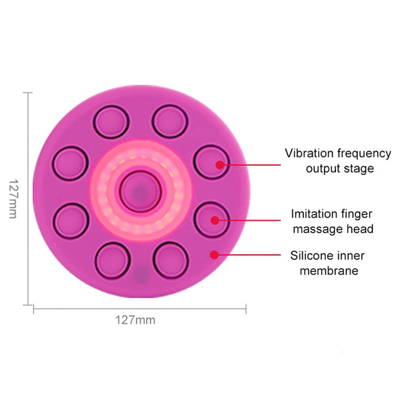 Bluetooth  Breast Massager with Anti-sagging And Remote Control, Style:APP Models(Purple)
