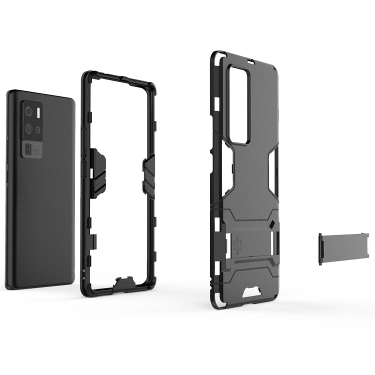 For Vivo X50 Pro+ PC + TPU Shockproof Protective Case with Invisible Holder(Black) - free shipping - PMC TechLife - Order now!