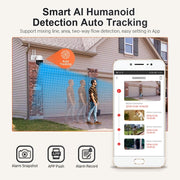 ESCAM QF518 5MP Smart WiFi IP Camera, Support AI Humanoid Detection / Auto Tracking / Dual Light Night Vision / Cloud Storage / Two Way Audio / TF Card, Plug:US Plug(White)