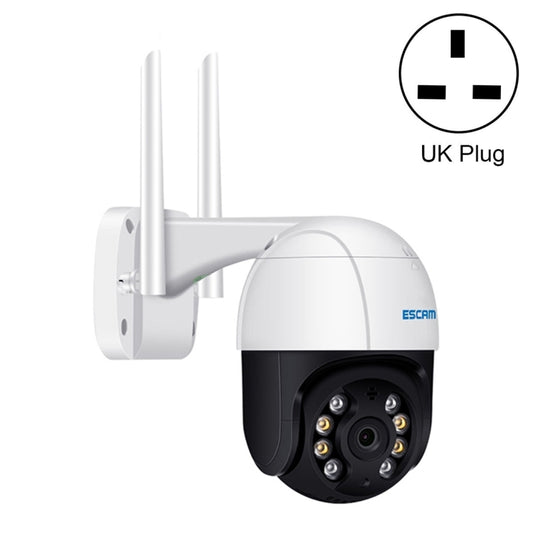 ESCAM QF518 5MP Smart WiFi IP Camera, Support AI Humanoid Detection / Auto Tracking / Dual Light Night Vision / Cloud Storage / Two Way Audio / TF Card, Plug:UK Plug(White) - free shipping - PMC Jewellery - Order now!