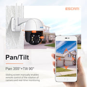 ESCAM QF518 5MP Smart WiFi IP Camera, Support AI Humanoid Detection / Auto Tracking / Dual Light Night Vision / Cloud Storage / Two Way Audio / TF Card, Plug:AU Plug(White)