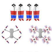 2 Pairs Sunnylife 7238F-3C For DJI Mavic Air 2 Double-sided Three-color Low Noise Quick-release Propellers(Red Blue White)
