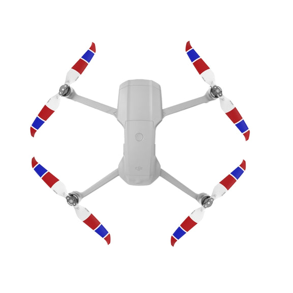 2 Pairs Sunnylife 7238F-3C For DJI Mavic Air 2 Double-sided Three-color Low Noise Quick-release Propellers(Red Blue White)