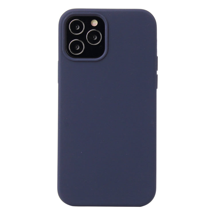 For iPhone 12 / 12 Pro Solid Color Liquid Silicone Shockproof Protective Case(Midnight Blue) - free shipping - PMC TechLife - Order now!