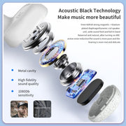 Calante T2S 5D Sound Effect Bluetooth 5.0 Wireless Bluetooth Earphone with Magnetic Charging Box, Support Call & Siri(White)