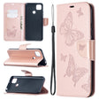 For Xiaomi Redmi 9C Two Butterflies Embossing Pattern Horizontal Flip Leather Case with Holder & Card Slot & Wallet & Lanyard(Rose Gold) - free shipping - PMC TechLife - Order now!