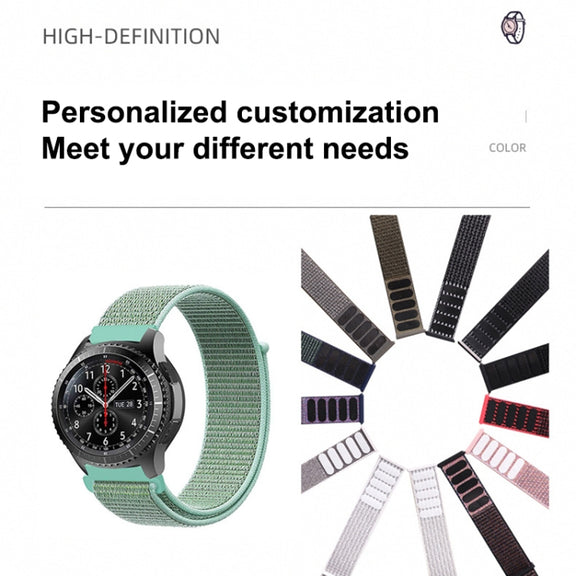For Samsung Galaxy Watch 42mm Nylon Braided Watch Band(Seashell)