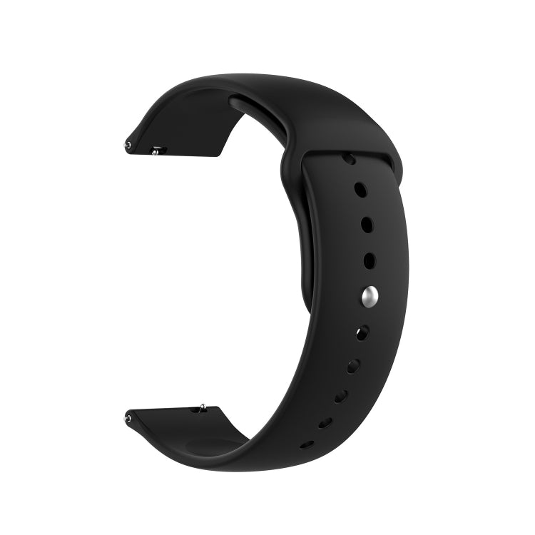 Compatible with Garmin Vivomove 3s / 4s 18mm Reverse Buckle Silicone Watch Band, Size: Small Code(Black) - Watch Bands by PMC TechLife | Online Shopping South Africa | PMC TechLife | Buy Now Pay Later Mobicred
