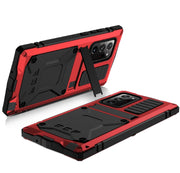 For Samsung Galaxy Note 20 Ultra R-JUST Shockproof Water-resistant Dust-proof Metal + Silicone Protective Case with Holder(Red)