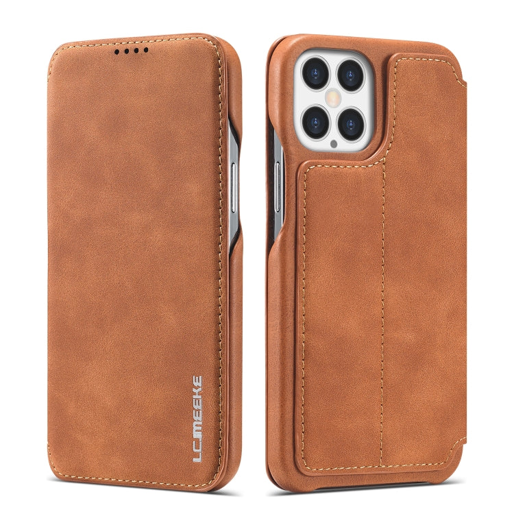 For iPhone 12 Pro Max LC.IMEEKE Hon Ancient Series Horizontal Flip Leather Case with Holder & Card Slot(Brown) - iPhone 12 Pro Max Cases by LC.IMEEKE | Online Shopping South Africa | PMC TechLife | Buy Now Pay Later Mobicred