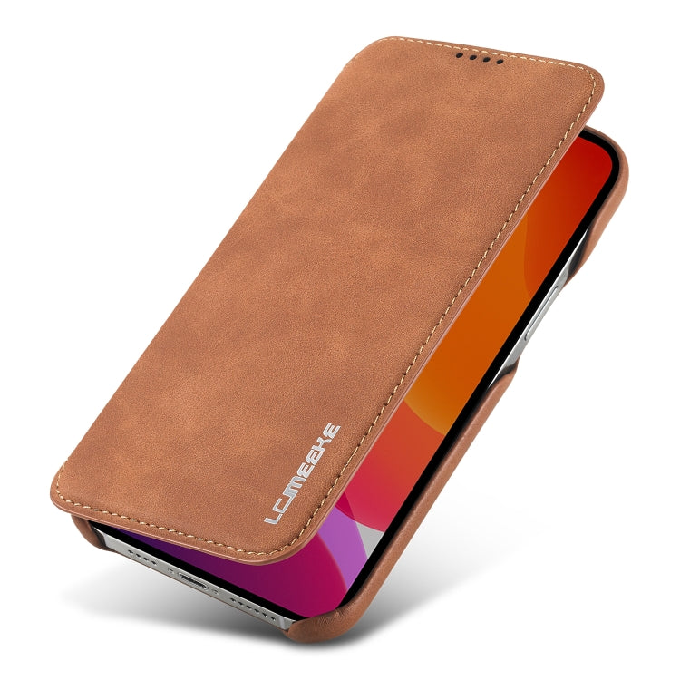 For iPhone 12 / 12 Pro LC.IMEEKE Hon Ancient Series Horizontal Flip Leather Case with Holder & Card Slot(Brown) - iPhone 12 / 12 Pro Cases by LC.IMEEKE | Online Shopping South Africa | PMC TechLife | Buy Now Pay Later Mobicred
