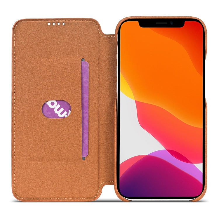 For iPhone 12 / 12 Pro LC.IMEEKE Hon Ancient Series Horizontal Flip Leather Case with Holder & Card Slot(Brown) - iPhone 12 / 12 Pro Cases by LC.IMEEKE | Online Shopping South Africa | PMC TechLife | Buy Now Pay Later Mobicred