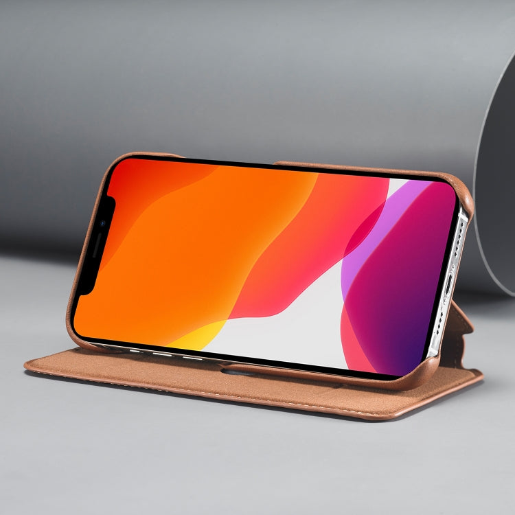 For iPhone 12 / 12 Pro LC.IMEEKE Hon Ancient Series Horizontal Flip Leather Case with Holder & Card Slot(Brown) - iPhone 12 / 12 Pro Cases by LC.IMEEKE | Online Shopping South Africa | PMC TechLife | Buy Now Pay Later Mobicred