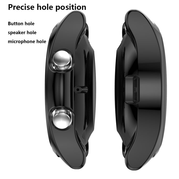 For Samsung Galaxy Watch 3 41mm Electroplating Hollow Half-pack TPU Protective Case(Black) - Watch Cases by ENKAY