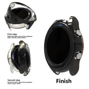 For Samsung Galaxy Watch 3 41mm Electroplating Hollow Half-pack TPU Protective Case(Black) - Watch Cases by ENKAY