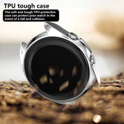 For Samsung Galaxy Watch 3 41mm Electroplating Hollow Half-pack TPU Protective Case(Silver) - Watch Cases by ENKAY