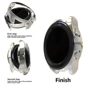 For Samsung Galaxy Watch 3 41mm Electroplating Hollow Half-pack TPU Protective Case(Silver) - Watch Cases by ENKAY