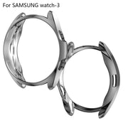 For Samsung Galaxy Watch 3 41mm Electroplating Hollow Half-pack TPU Protective Case(Gray) - Watch Cases by ENKAY
