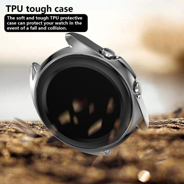 For Samsung Galaxy Watch 3 41mm Electroplating Hollow Half-pack TPU Protective Case(Gray) - Watch Cases by ENKAY