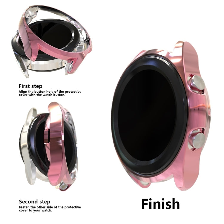 For Samsung Galaxy Watch 3 45mm Electroplating Hollow Half-pack TPU Protective Case(Fink) - Watch Cases by ENKAY