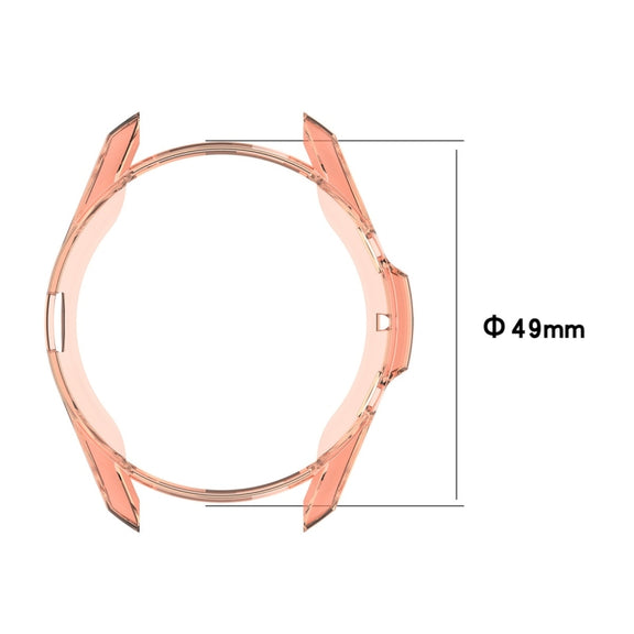 For Samsung Galaxy Watch 3 45mm Electroplating Hollow Half-pack TPU Protective Case(Fink) - Watch Cases by ENKAY