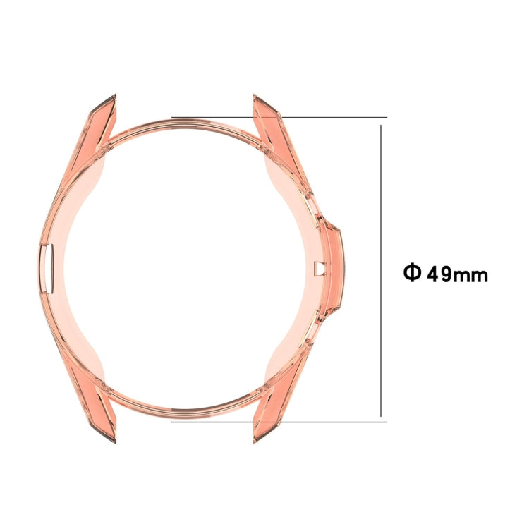 For Samsung Galaxy Watch 3 45mm Electroplating Hollow Half-pack TPU Protective Case(Fink) - Watch Cases by ENKAY