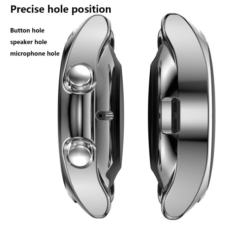 For Samsung Galaxy Watch 3 45mm Electroplating Hollow Half-pack TPU Protective Case(Gray) - Watch Cases by ENKAY