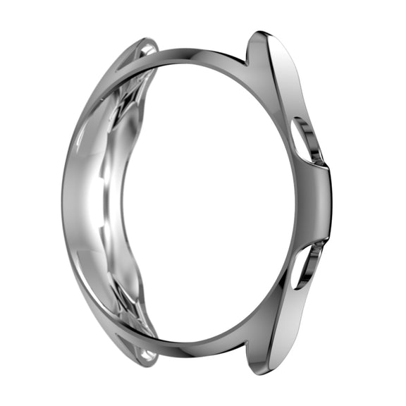 For Samsung Galaxy Watch 3 45mm Electroplating Hollow Half-pack TPU Protective Case(Gray) - Watch Cases by ENKAY