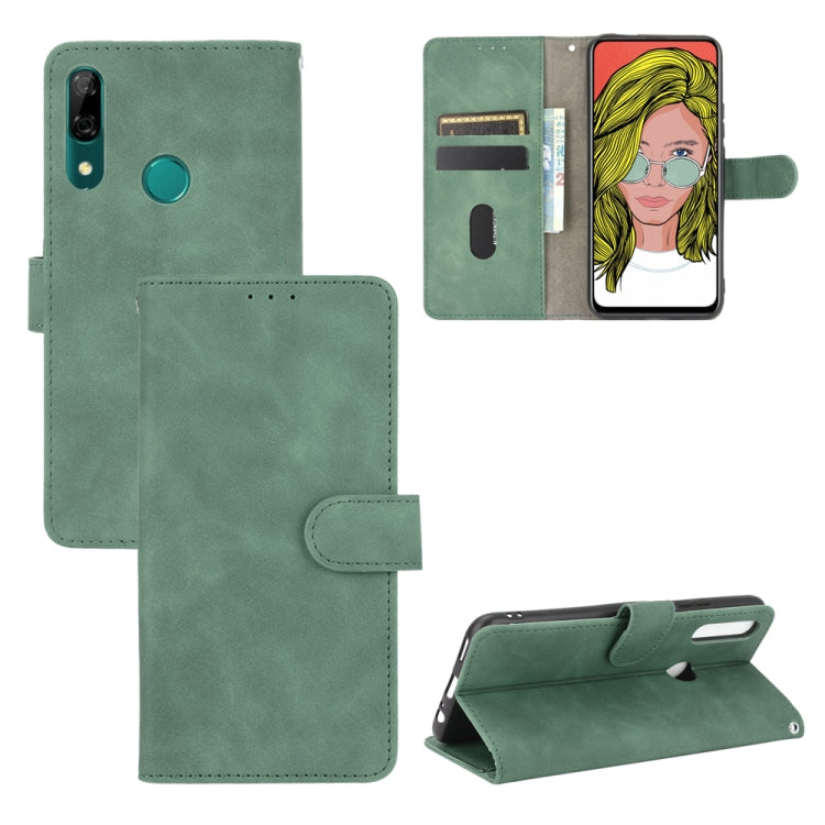 For Huawei P smart Z / Y9 Prime (2019) Solid Color Skin Feel Magnetic Buckle Horizontal Flip Calf Texture PU Leather Case with Holder & Card Slots & Wallet(Green) - free shipping - PMC TechLife - Order now!