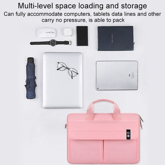 ST08 Handheld Briefcase Carrying Storage Bag without Shoulder Strap for 13.3 inch Laptop(Grey)