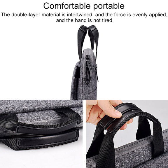 ST08 Handheld Briefcase Carrying Storage Bag without Shoulder Strap for 13.3 inch Laptop(Grey)