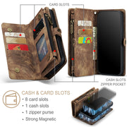 For iPhone 12 / 12 Pro CaseMe-008 Detachable Multifunctional Wallet Leather Phone Case (Brown)