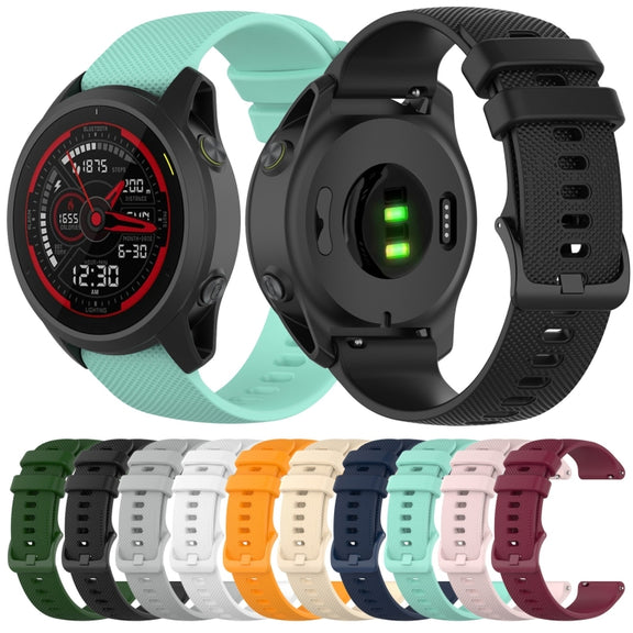 Compatible with Garmin Compatible witherunner 745 Small Grid Quick Release Watch Band with Screwdriver, Size: Free Size 22mm(Gray)