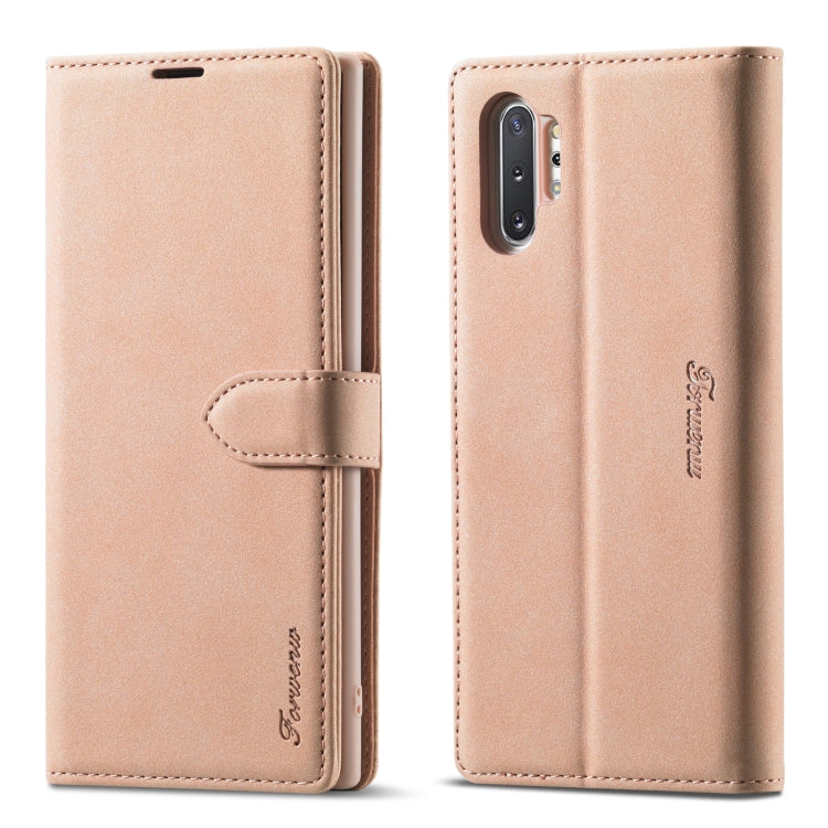 For Samsung Galaxy Note 10 Forwenw F1 Series Matte Strong Magnetism Horizontal Flip Leather Case with Holder & Card Slots & Wallet & Photo Frame(Rose Gold) - free shipping - PMC TechLife - Order now!