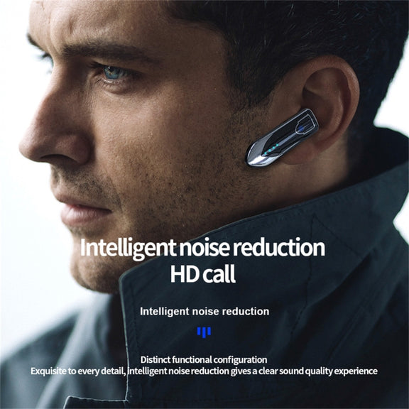 ME-3 Bluetooth 5.0 Business Style Touch Switch Bluetooth Earphone(Black)