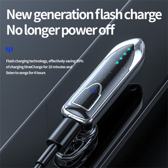 ME-3 Bluetooth 5.0 Business Style Touch Switch Bluetooth Earphone(Blue)