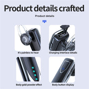 ME-3 Bluetooth 5.0 Business Style Touch Switch Bluetooth Earphone(Purple)