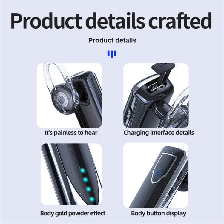 ME-3 Bluetooth 5.0 Business Style Touch Switch Bluetooth Earphone(Purple)