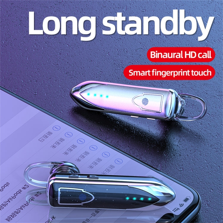 ME-3 Bluetooth 5.0 Business Style Touch Switch Bluetooth Earphone(Purple)
