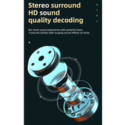 V19S Bluetooth 5.0 Business Style Fingerprint Touch Bluetooth Earphone(Black)