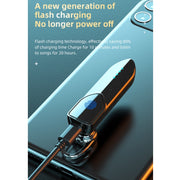 V19S Bluetooth 5.0 Business Style Fingerprint Touch Bluetooth Earphone(Silver)
