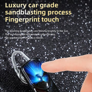 V19S Bluetooth 5.0 Business Style Fingerprint Touch Bluetooth Earphone(Black)
