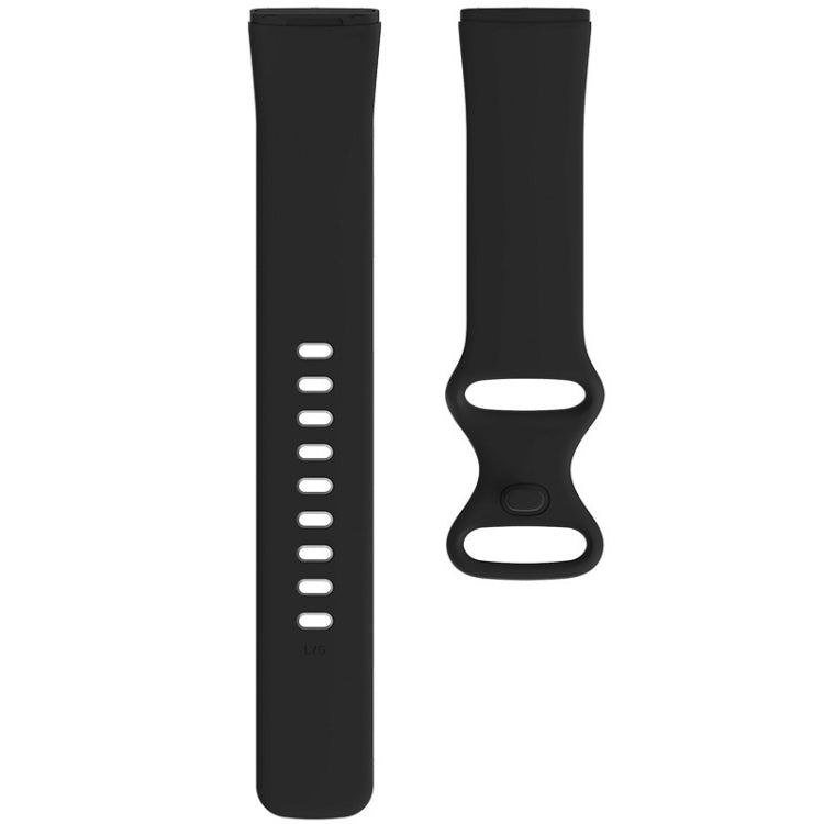 For Fitbit Versa 4 / Versa 3 / Sense 2 / Sense Silicone Watch Band, Size: L(Black) - Watch Bands by PMC Jewellery | Online Shopping South Africa | PMC Jewellery | Buy Now Pay Later Mobicred