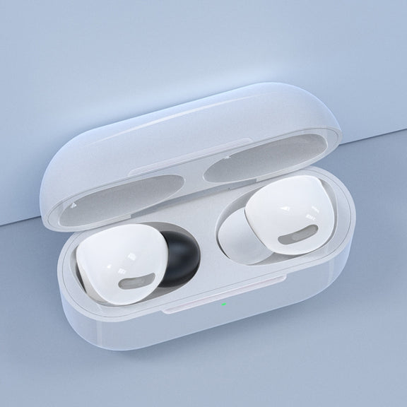 12 PCS Wireless Earphone Replaceable Silicone Ear Cap Earplugs for AirPods Pro, with Storage Box(White)