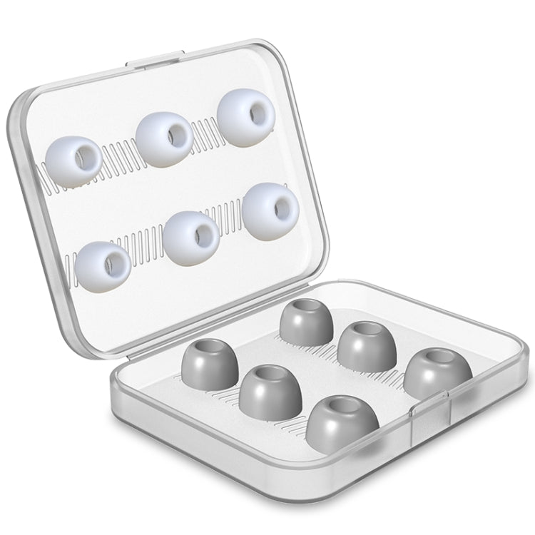 12 PCS Wireless Earphone Replaceable Silicone + Memory Foam Ear Cap Earplugs for AirPods Pro, with Storage Box(White + Grey) - Anti-dust & Ear Caps by PMC TechLife | Online Shopping South Africa | PMC TechLife