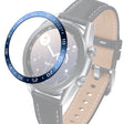 For Samsung Galaxy Watch 3 41mm Smart Watch Steel Bezel Ring, A Version(Blue Ring White Letter) - Watch Cases by ENKAY