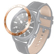 For Samsung Galaxy Watch 3 45mm Smart Watch Steel Bezel Ring, A Version(Rose Gold Ring White Letter) - Watch Cases by ENKAY