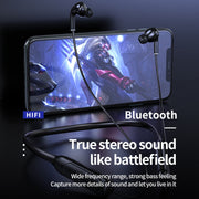 M60 8D Surround Sound Wireless Neck-mounted 5.1 Bluetooth Earphone Support TF Card MP3 Mode(Red)