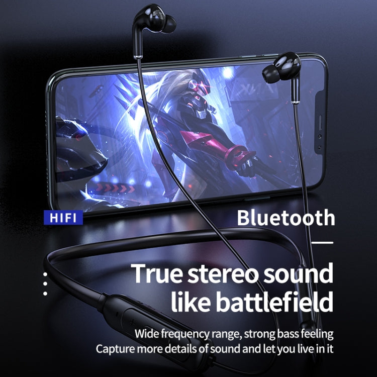 M60 8D Surround Sound Wireless Neck-mounted 5.1 Bluetooth Earphone Support TF Card MP3 Mode(Red)
